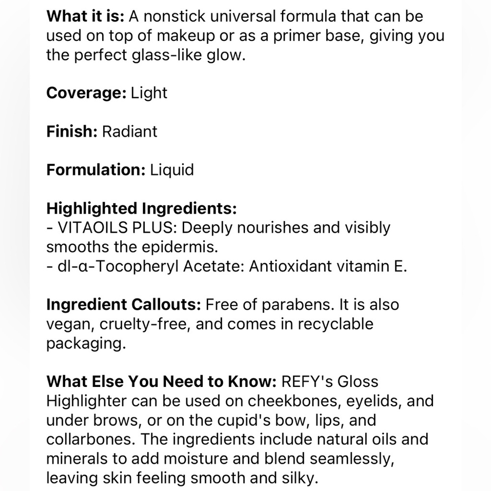 REFY Gloss Highlighter “Topaz” - Picture 5 of 5